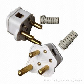 Power Plugs with 250V/16A Voltage/Current, South Africa Plug Assembled Style